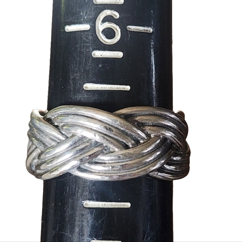 Retired Tied Together Pandora Amethyst Ring Size 7 Rare fine Jewelry ALE - Picture 8 of 9